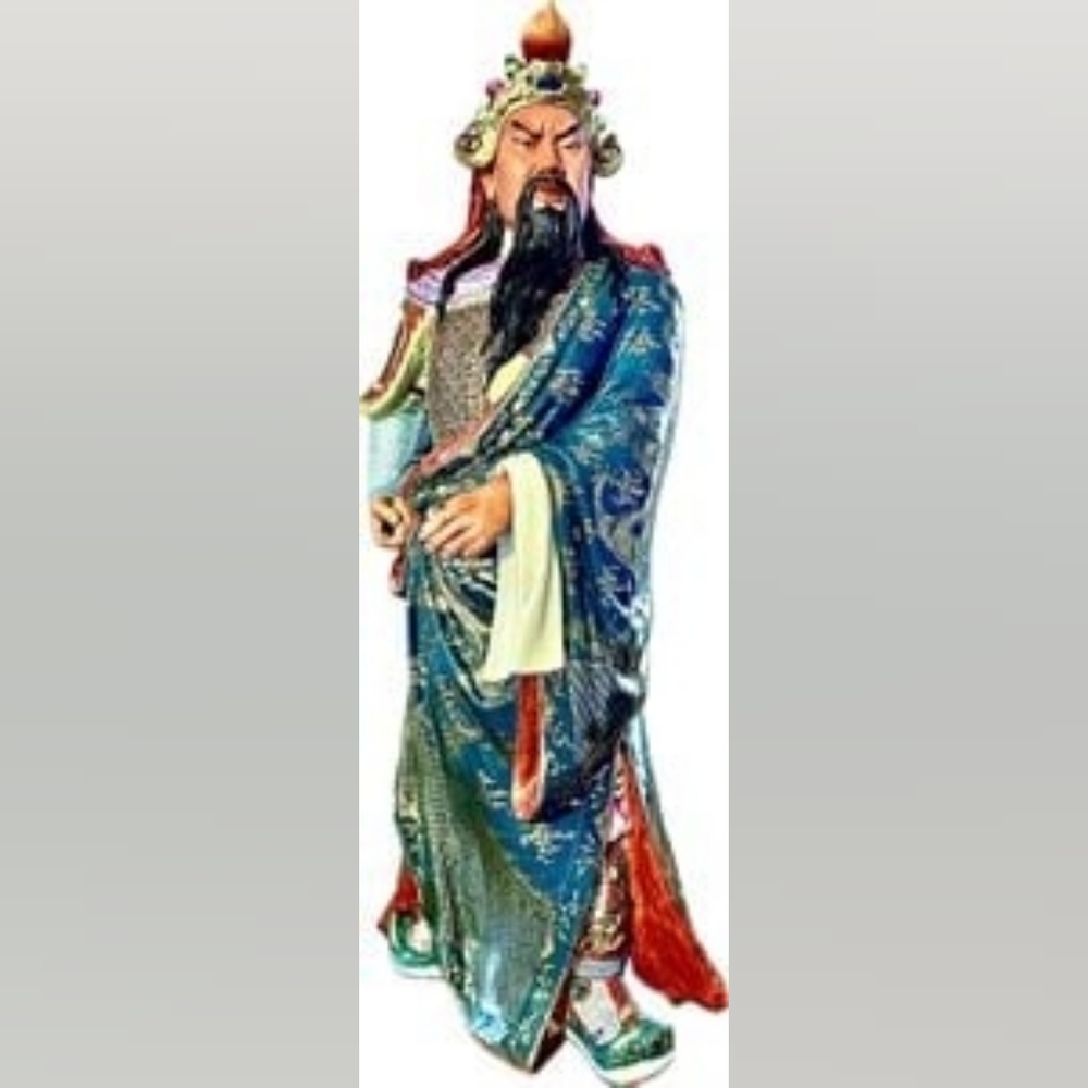( 27” Tall) Vintage Guan Yuo Chinese Warrior Statue God Wealth Righteousness